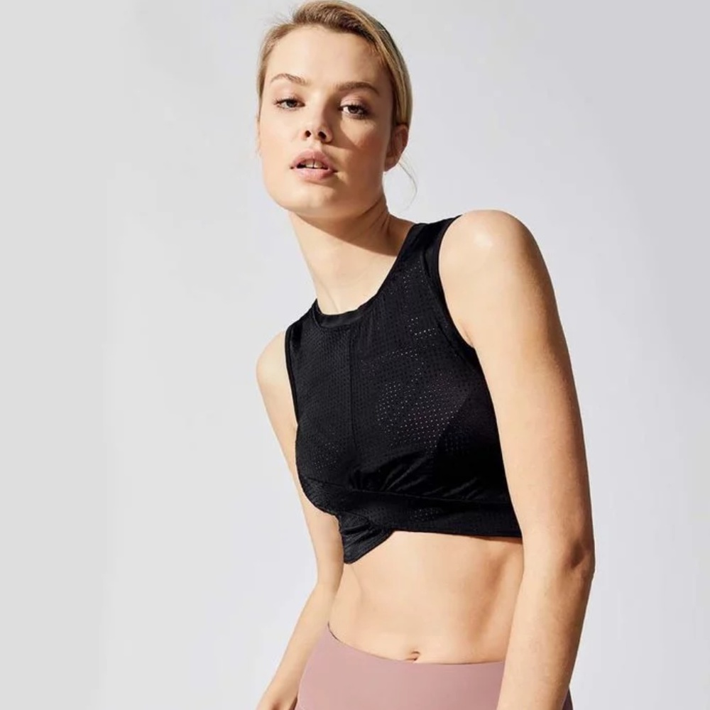 "Perfect Landing" Perforated Midi Top